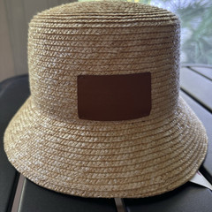 Catarzi 1910 Kolkata Natural Straw Fisherman Bucket Hat – Made in Italy. Size M