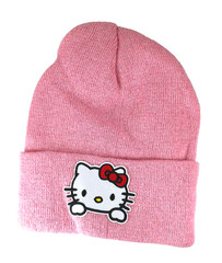 *New* Hello Kitty Pink Toque with embroidered Patch/One Size Fits All!