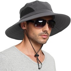 Wide Brim Sun Bucket Hat UV Protection Waterproof Boonie Foldable for Men Women
