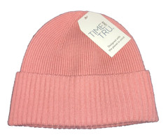 WOMENS BRAND NEW BEANIE KNIT CAP ONE SIZE PINKISH “SOFT MIMOSA” POLY/RAYON/NYLON