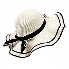Women Floppy Sun Hat with Wide Brim, Foldable Roll-Up Straw Beach Hat Summer Hat
