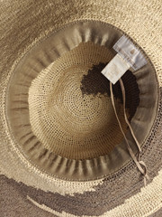 Helen Kaminski Raffia Hat with Bow Detail Two Color Large Brim Adjustable