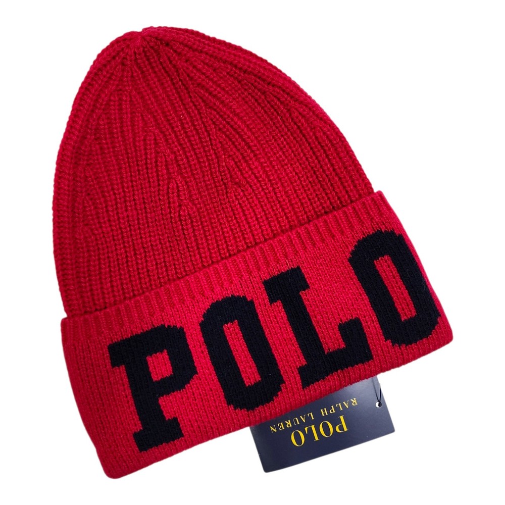 POLO Ralph Lauren Beanie Hat Womens Pink Blue Logo Spell Out Casual Outdoor NWT