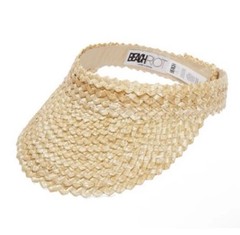 NWT Beach Riot Straw Visor One Size Lightweight Adjustable Beach Pool Trendy
