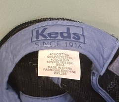 Baseball Hat Keds Blue 6 Panel Core Classic Twill Adjustable Back Mesh Cap