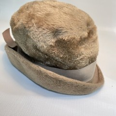 Norman Durand Original Musketeer Fuzzy Bucket Hat Tan Imported Austria Vintage