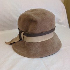 Peachbloom vintage hat 70s cloche bucket Women Med Imported Fur