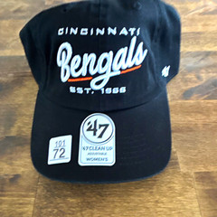 ’47 Brand Bengals NFL Women’s Clean Up Adjustable Cap Black One Size