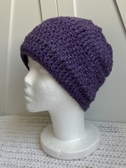Crochet Hat/Beanie Purple Unique Design Handmade Warm Cozy Fall Winter
