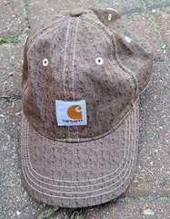 Carhartt Women’s Brown All over Logo Patch Front Adjustable Hat Cap Work Wear