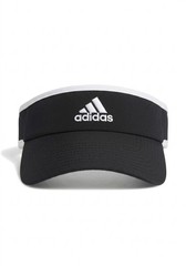 adidas AEROREADY Clip On Visor Black White Clamp Style Golf Tennis Hat Women’s