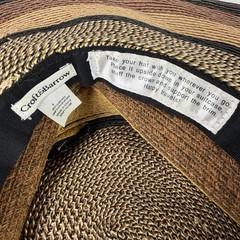 Croft & Barrow Women’s Hat Multi-Color Brown Black Tan Wide Brim Floppy Straw
