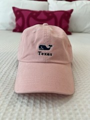 Vineyard Vines Hat Cap Womens Pink Texas Martha’s Vineyard Whale Logo Strap Back