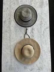 Lot of 2 SOLAR ESCAPE Wide Brim Sun hats Gardening Beach Chin Strap