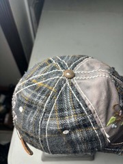 True Religion Distressed Multicolor Vintage Denim Cap Hat women Snapback