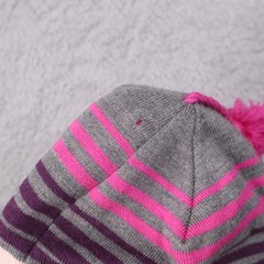 Lot of 2 Smartwool Beanie Hats 100% Merino Wool Canada Fair Isle / Pink Pom