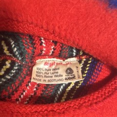 vintage Royal Stewart tartan bucket hat 100% mohair wool made in Scotland.
