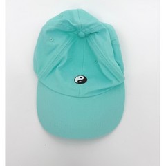 Yin Yang Embroidered Mint Green Cotton Baseball Cap Adjustable Hat One Size