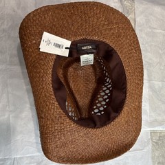 Aritzia Brown Straw Cowboy Hat Womens Size S Lightweight Breathable Western