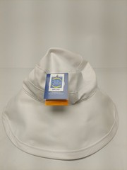 Women’s Wallaroo Casual Traveler Sun Hat Wide Brim White 100% Cotton