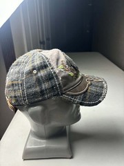 True Religion Distressed Multicolor Vintage Denim Cap Hat women Snapback