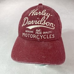 Harley Davidson Hat Cap Strap Back Womens One Size Red New Era 9TWENTY Biker
