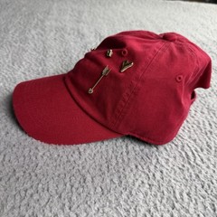 Universal Thread Hat Cap Strap Back One Size Womens Red Heart Arrow Studs Love