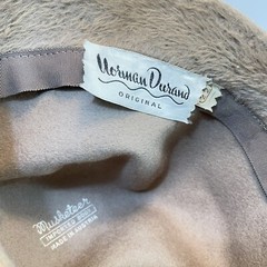 Norman Durand Original Musketeer Fuzzy Bucket Hat Tan Imported Austria Vintage