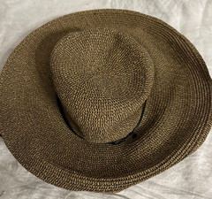 Scala Paper/Polyester Floppy Wide Brim Sun Hat-Toggle Strap